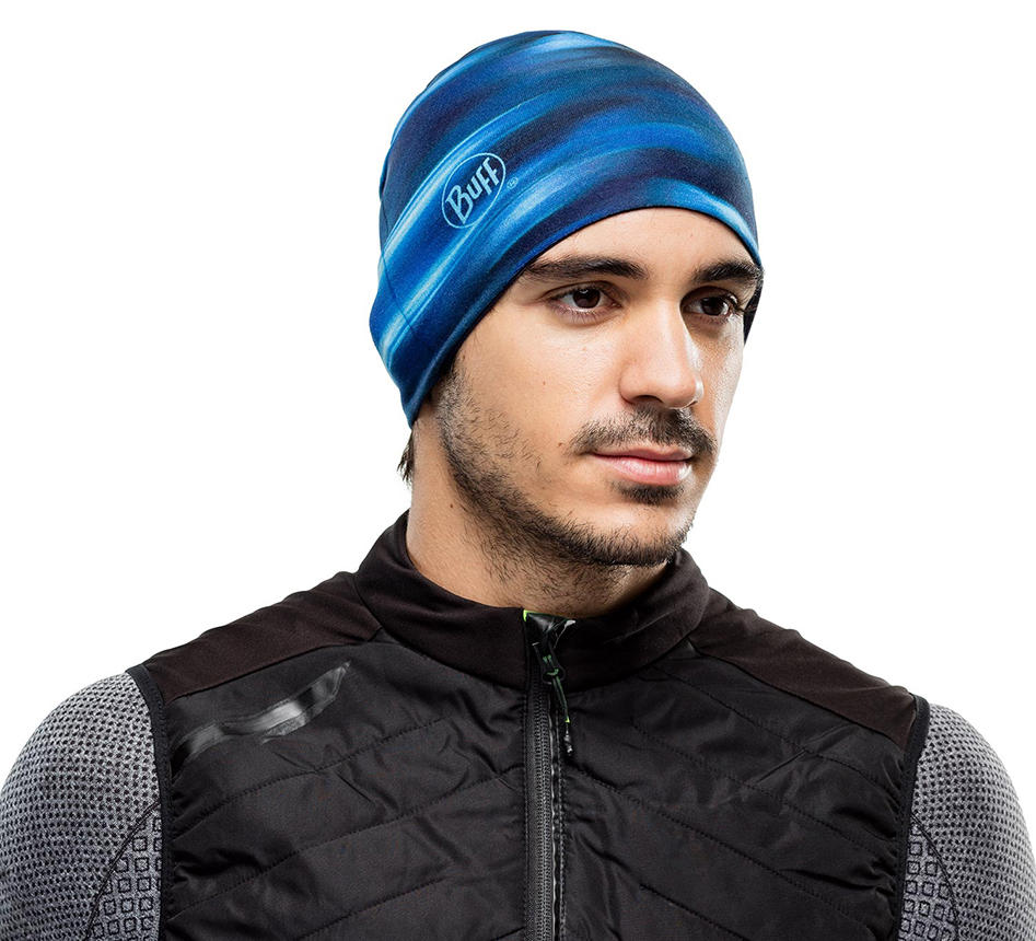 BUFF Unisex Blue Microfiber Reversible HeiQ Cooling Beanie