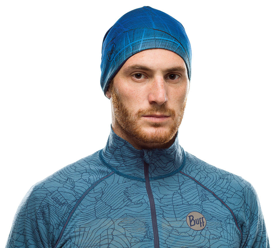 BUFF Unisex Blue Microfiber & Polar Primaloft Beanie