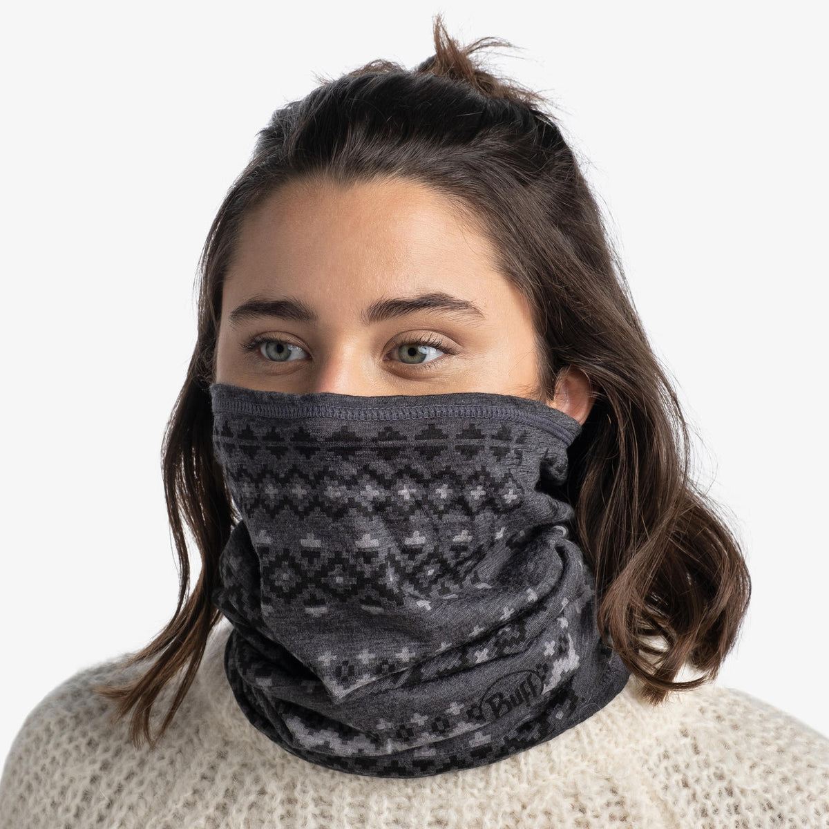 BUFF Unisex Grey Lightweight Merino Wool Tubular