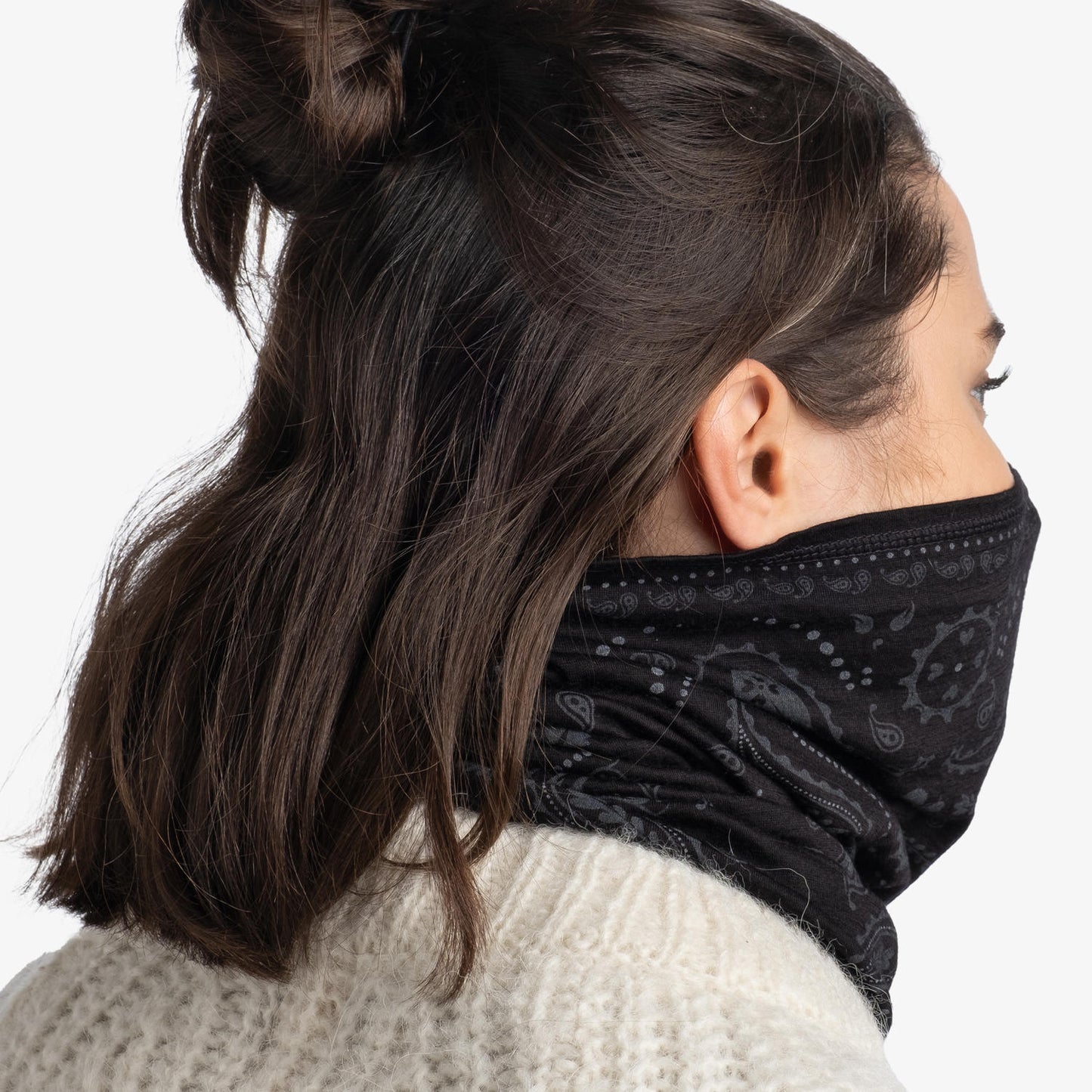 BUFF Unisex Black Lightweight Merino Wool Tubular