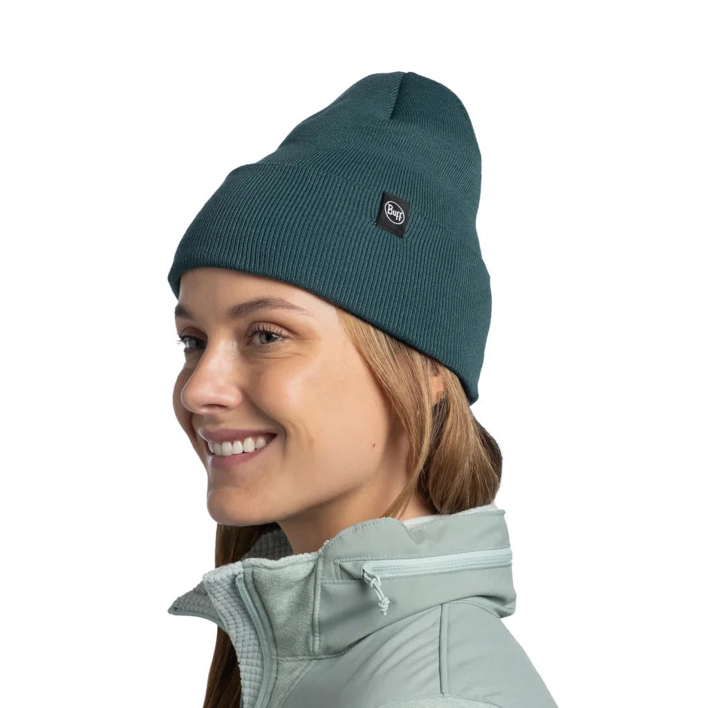 BUFF Unisex Green Knitted Beanie