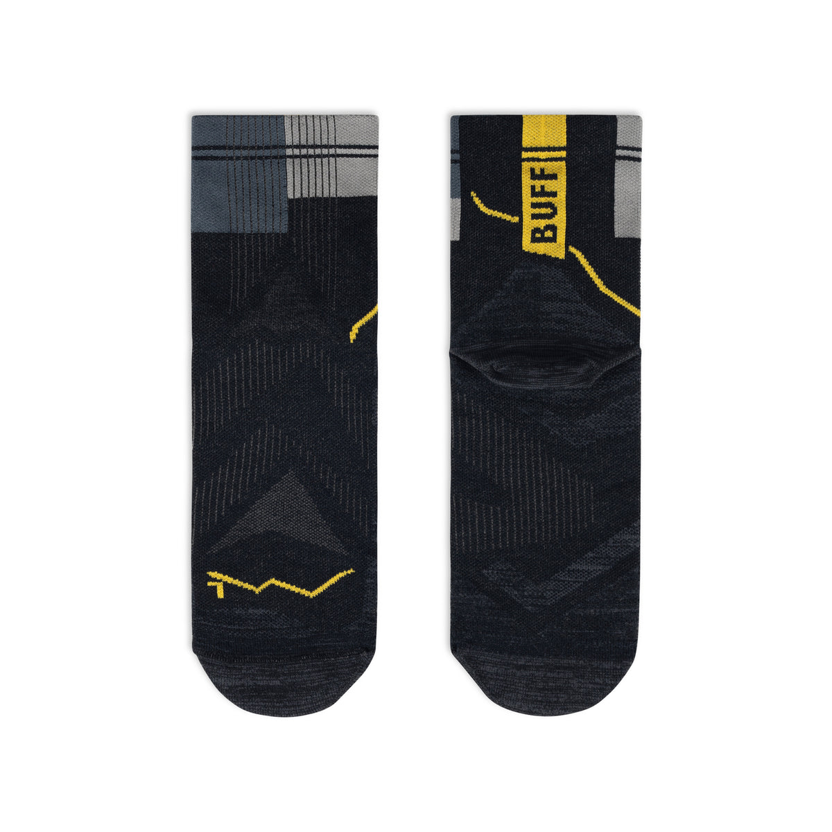 BUFF Unisex Grey Merino Lightweight Crew Socks