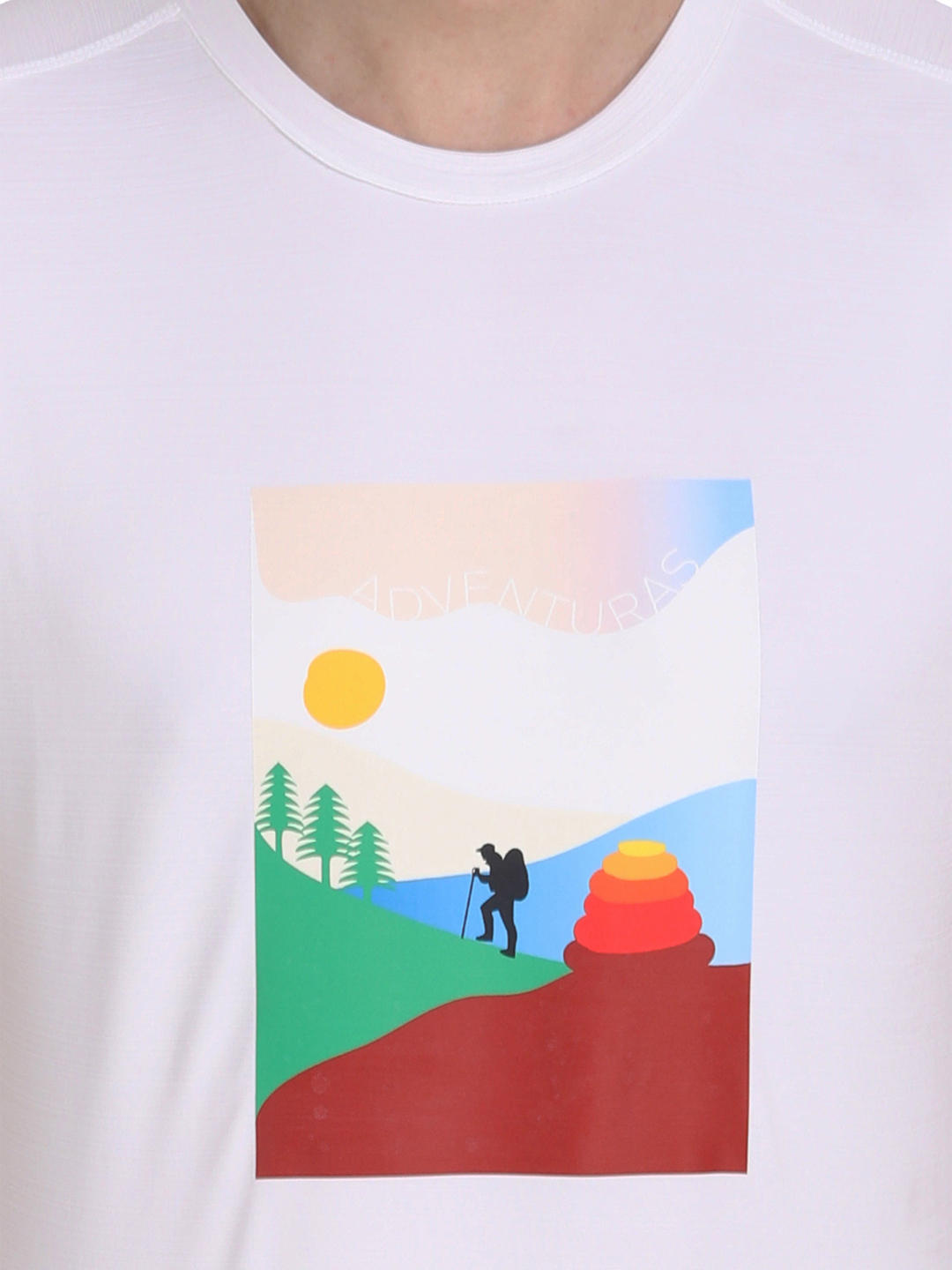 Adventuras Men White LE PASS PRINTED TEE