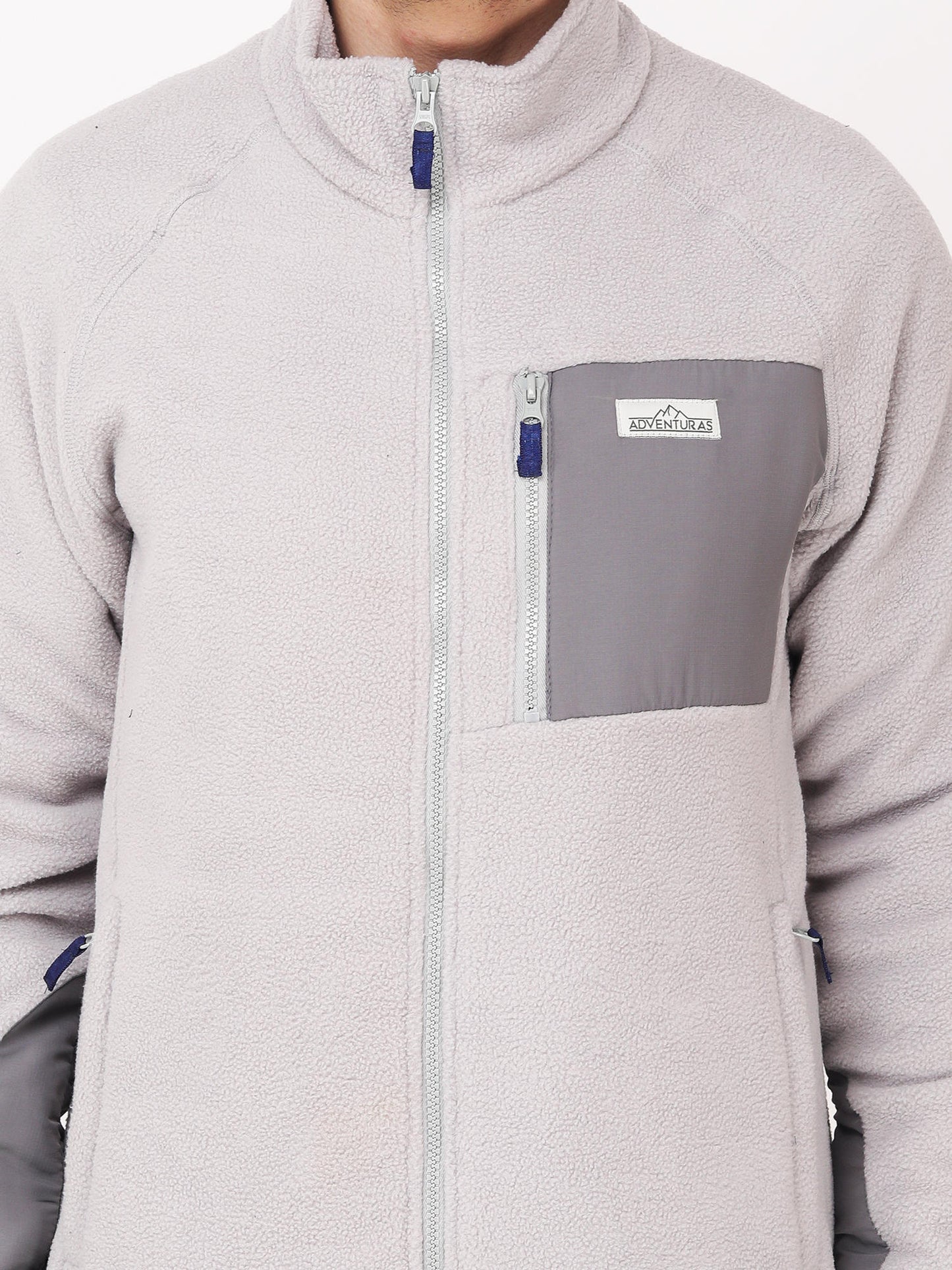 Adventuras Men Grey SPUR FLEECE JACKET