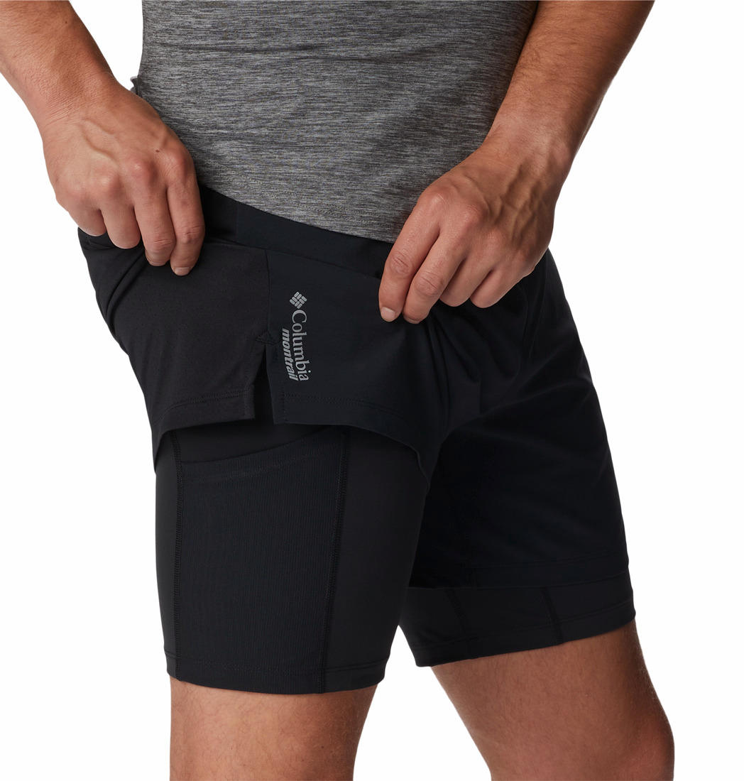 Columbia Men’s Endless Trail 2-in-1 Black Trail Running Shorts