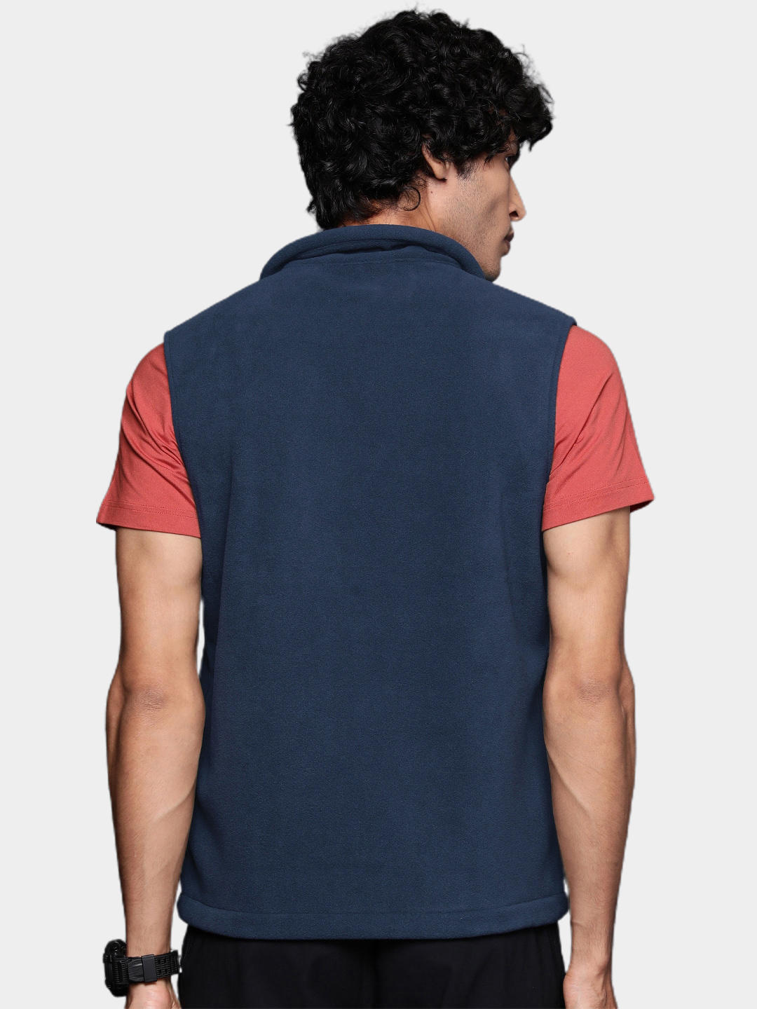 Columbia Men Blue Fast Trek Fleece Vest
