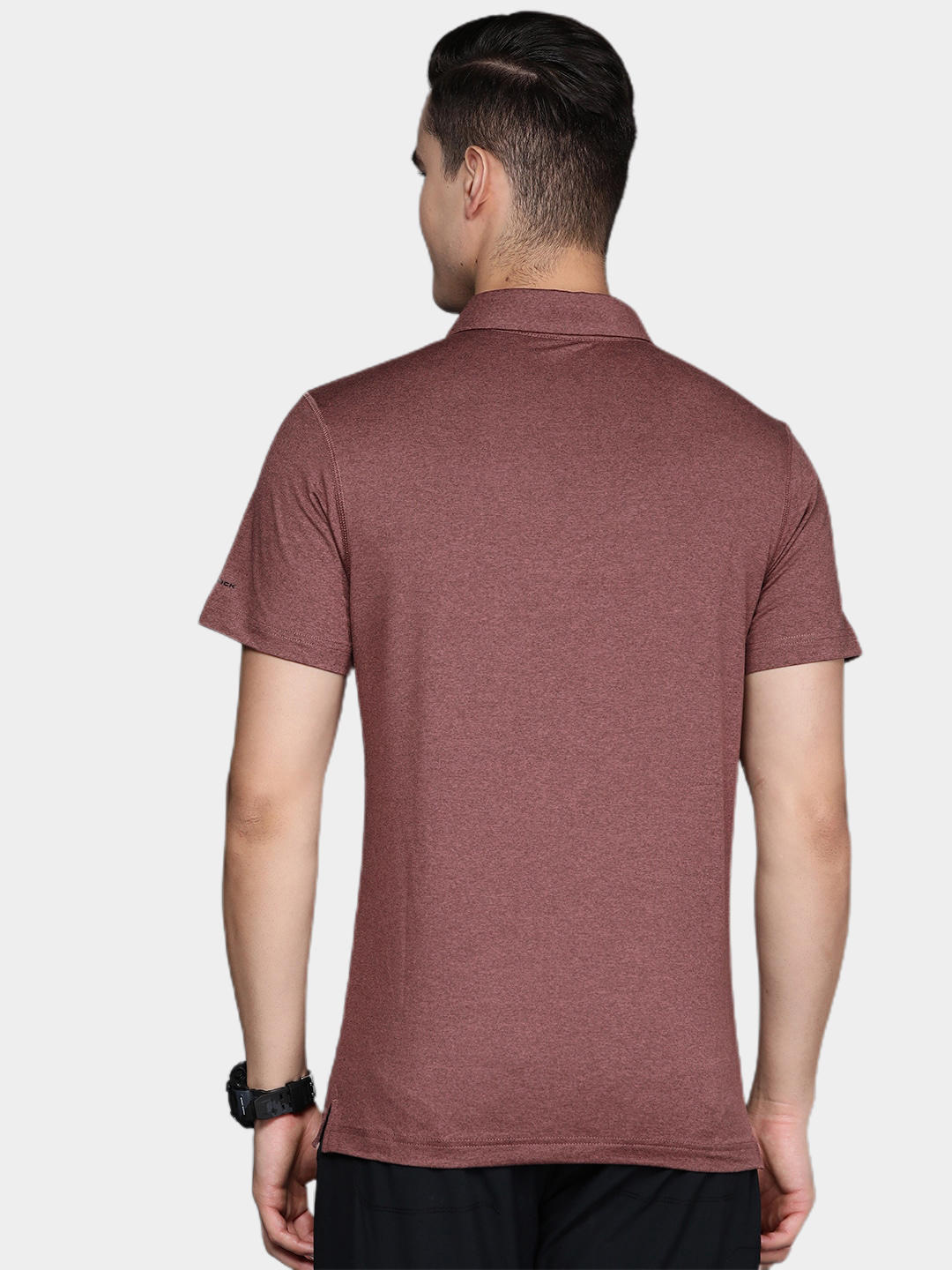 A Men Wearing Columbia Men Brown Tech Trail Polo (Sun Protection)