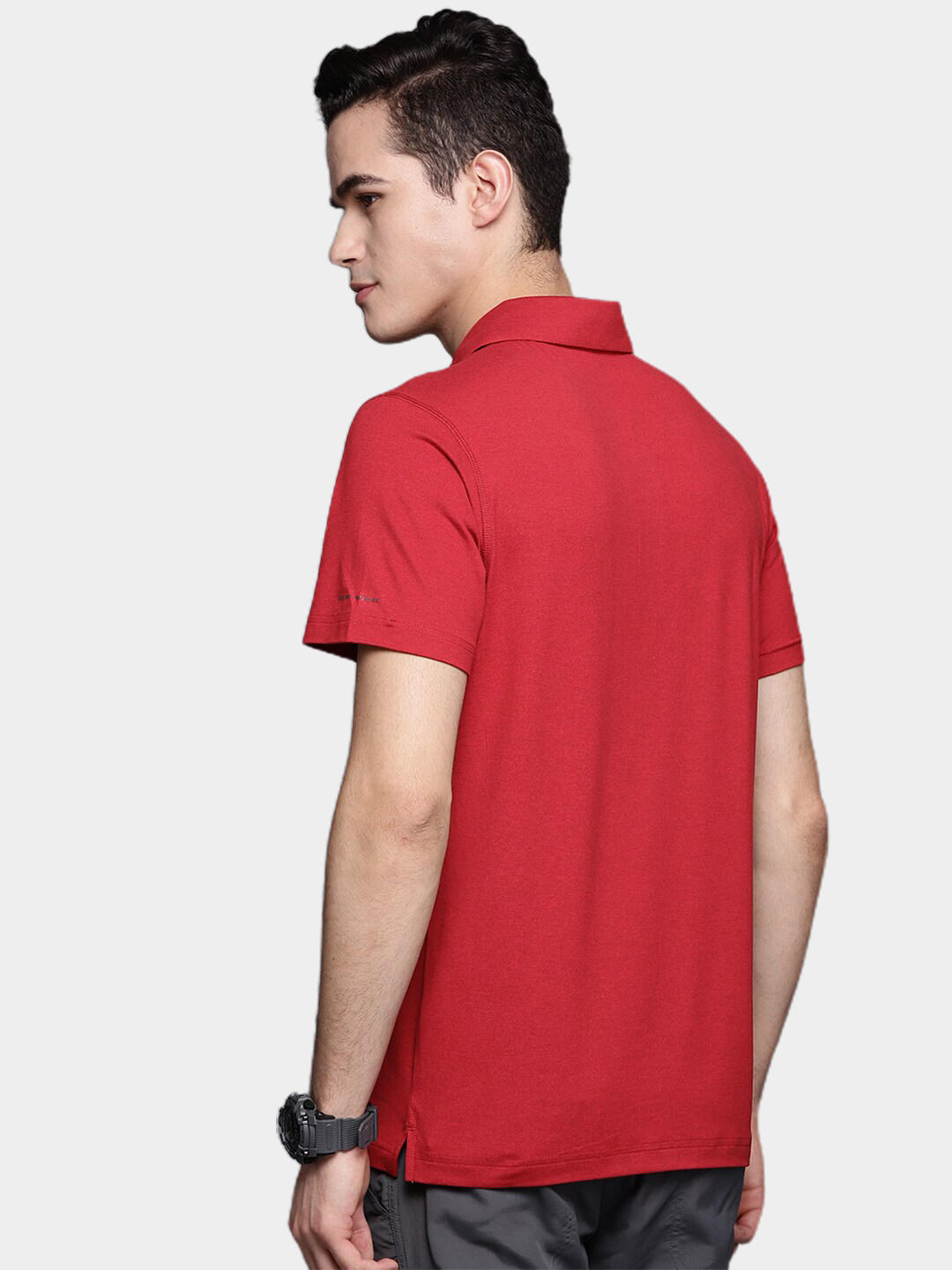 Columbia Men’s Red Omni-Wick Tech Trail Polo Shirt - Quick-Dry & Breathable Design