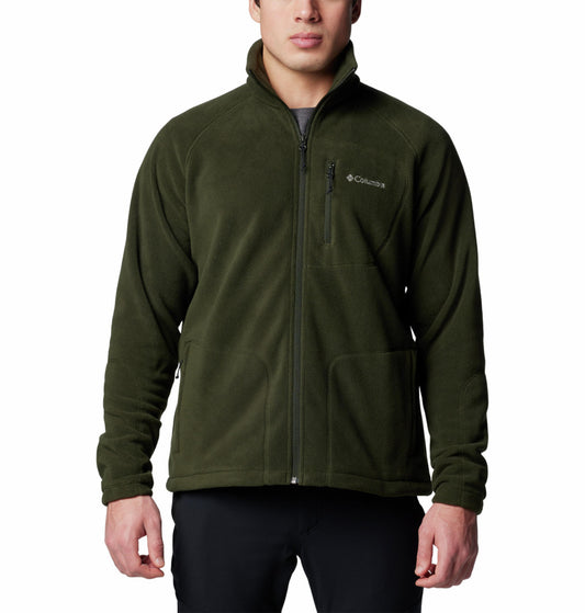 A Men Wearing Columbia Men Blue Fast Trek II Full Zip Fleece