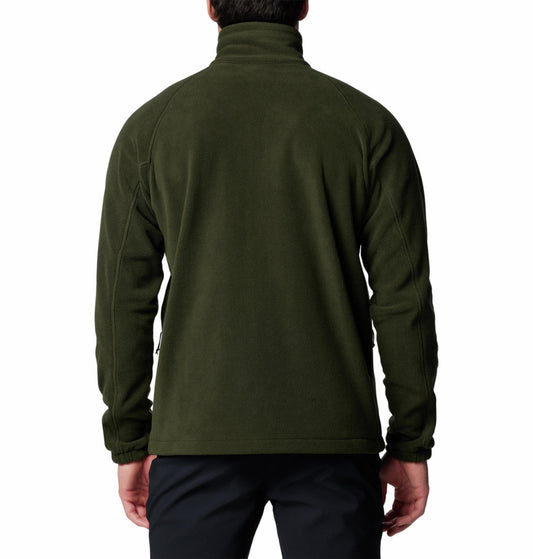 A Men Wearing Columbia Men Blue Fast Trek II Full Zip Fleece