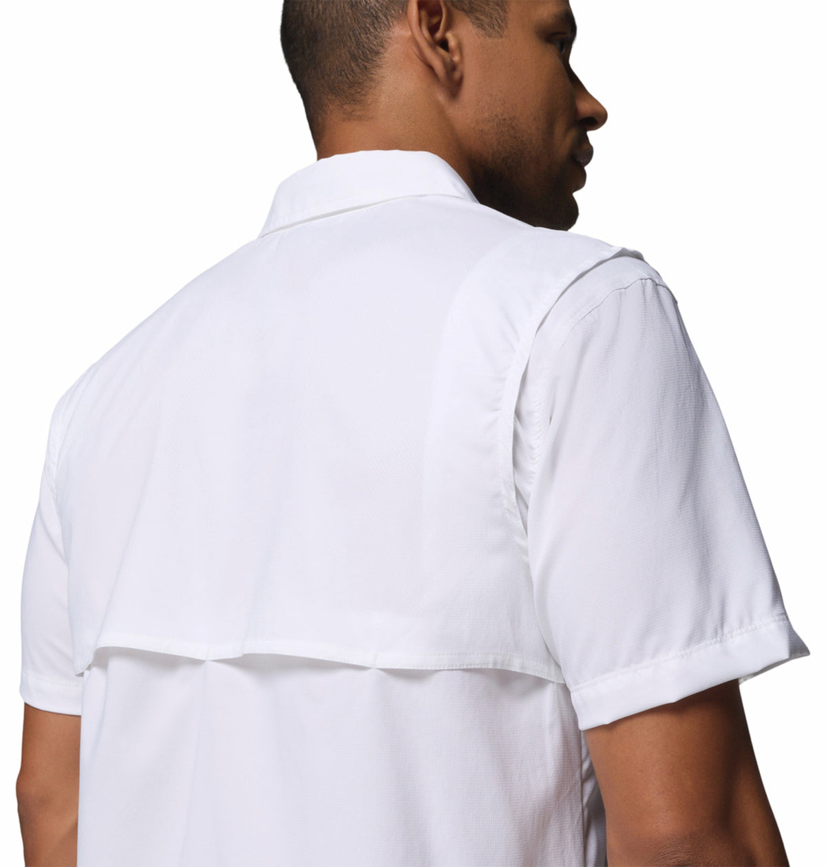 Columbia Men White Omni-Shade Silver Ridge Utility II Short Sleeve Shirt