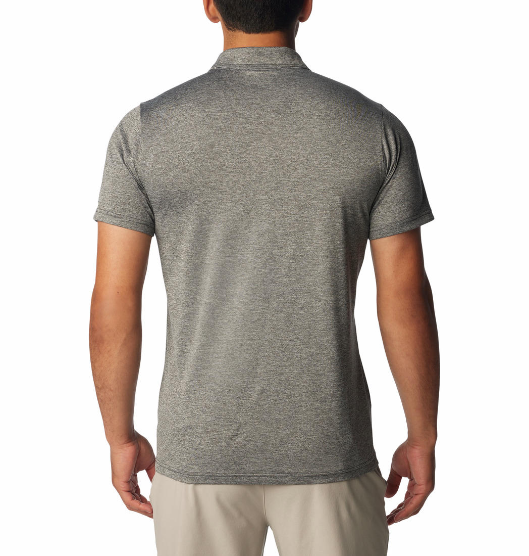 Columbia Men’s Black Omni-Wick Tech Trail Polo - UPF 50