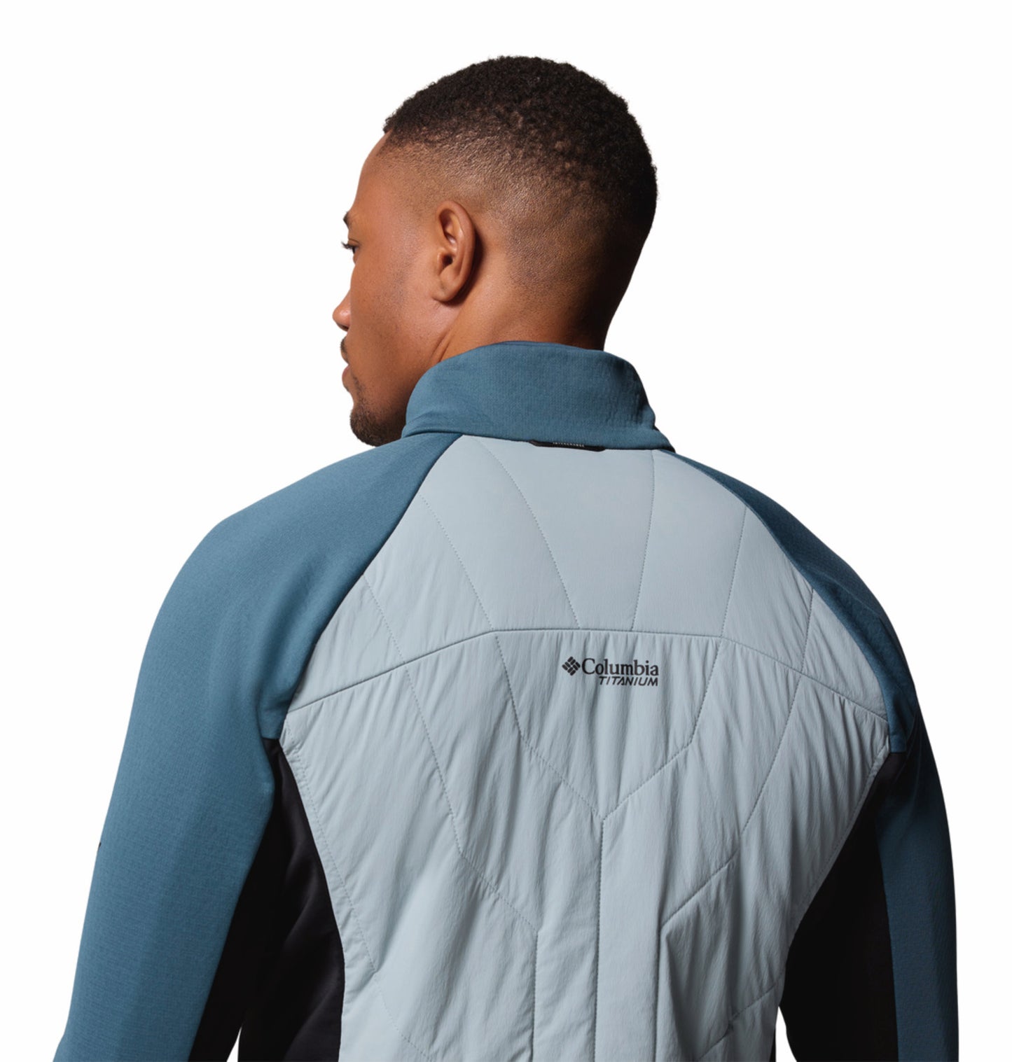 Columbia Men Blue Omni-Heat Arctic Hybrid Fleece Jacket