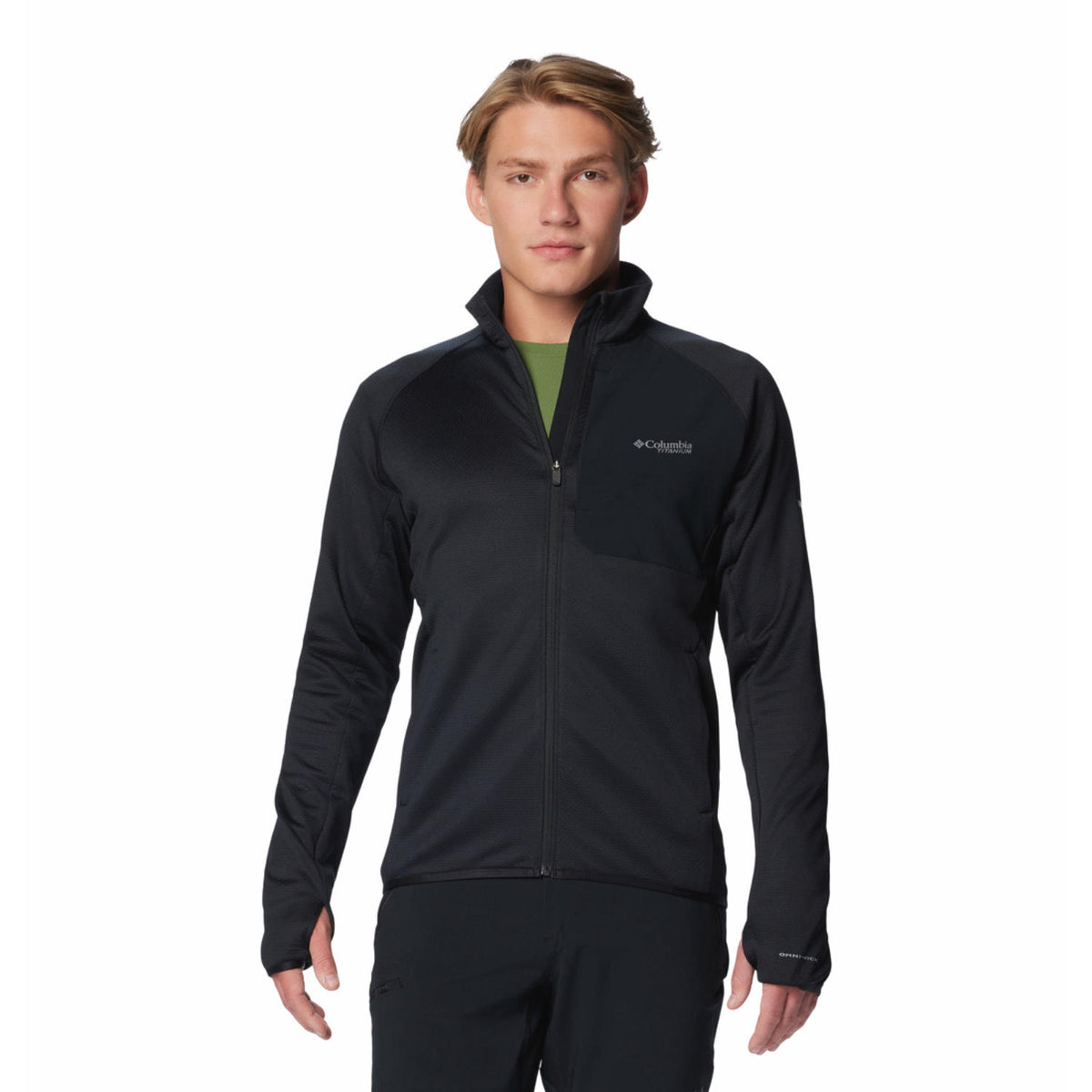 Columbia Men Black Triple Canyon Grid Fleece Full Zip II Jacket