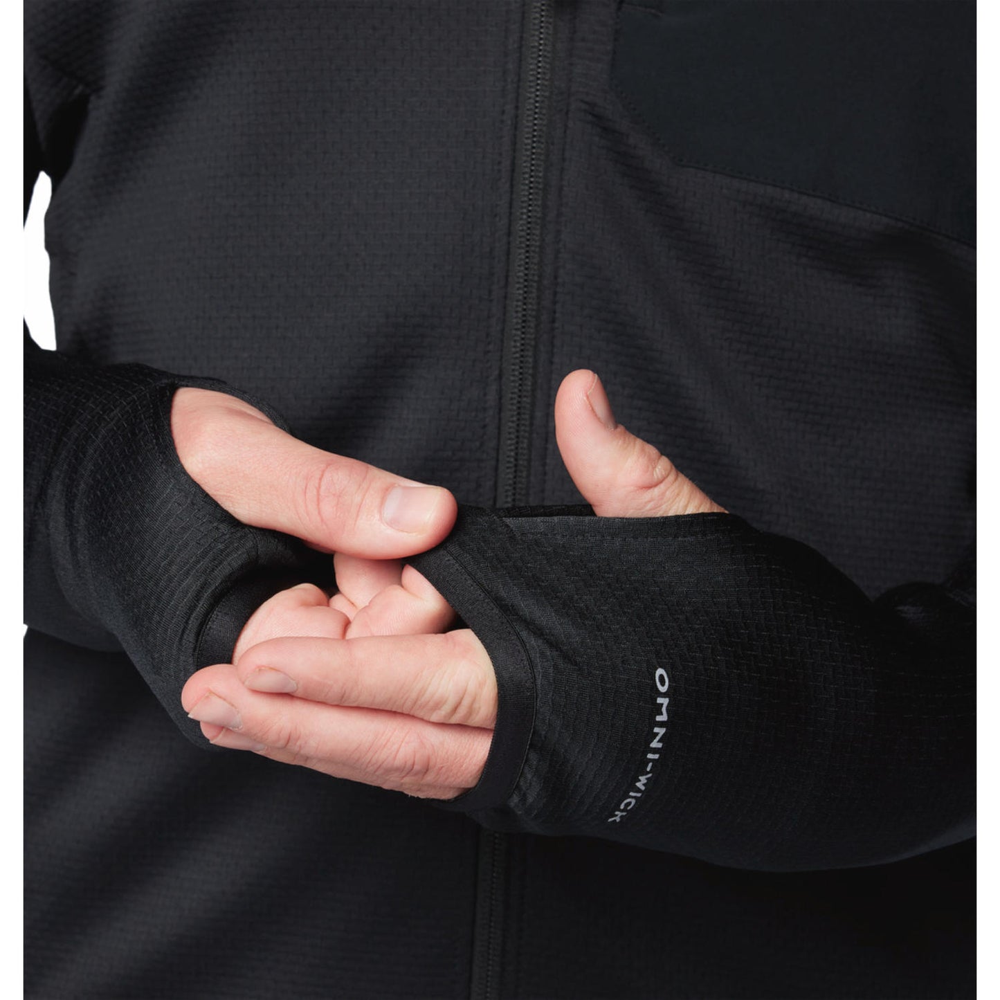 Columbia Men Black Triple Canyon Grid Fleece Full Zip II Jacket