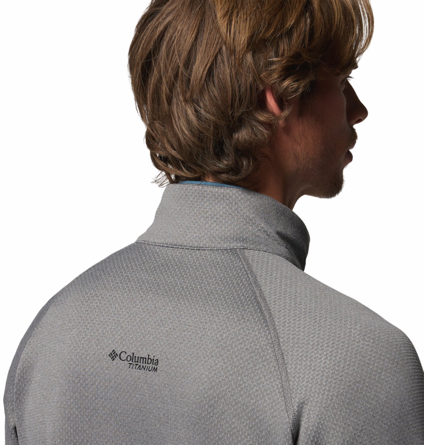Columbia Men Grey Omni-Wick Triple Canyon Grid II Fleece Jacket
