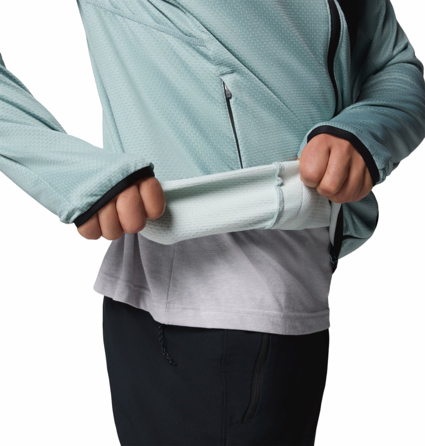 Columbia Men Blue Omni-Wick Triple Canyon Grid II Fleece Jacket
