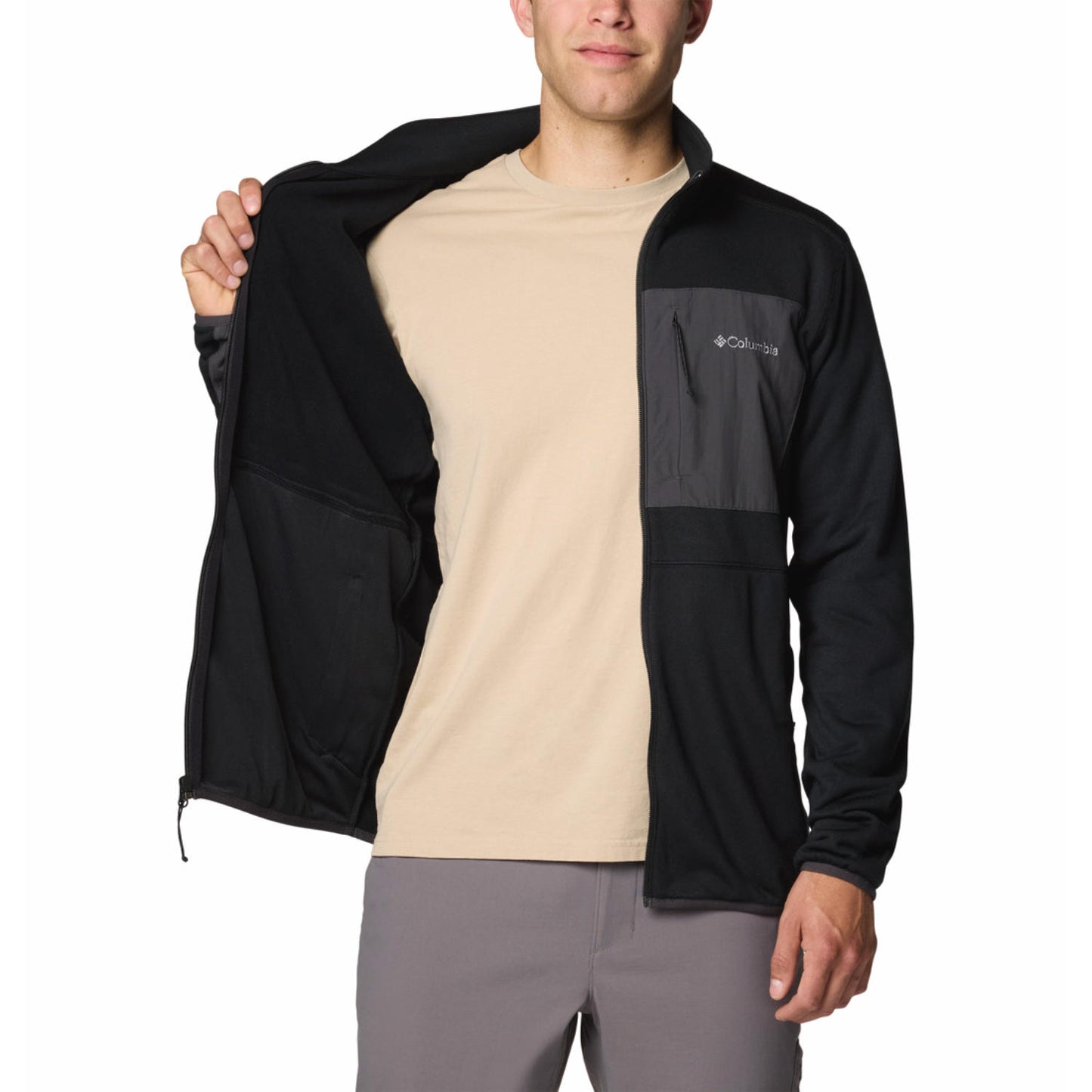Columbia Men Black Omni-Wick Hike Full Zip II Outdoor Jacket