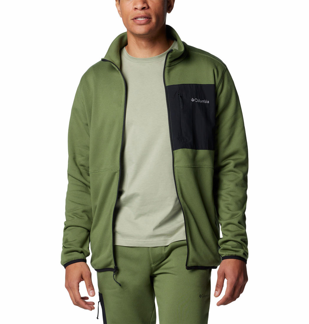 Columbia Men’s Green Omni-Wick Hike II Fleece Jacket - Lightweight Outdoor Wear