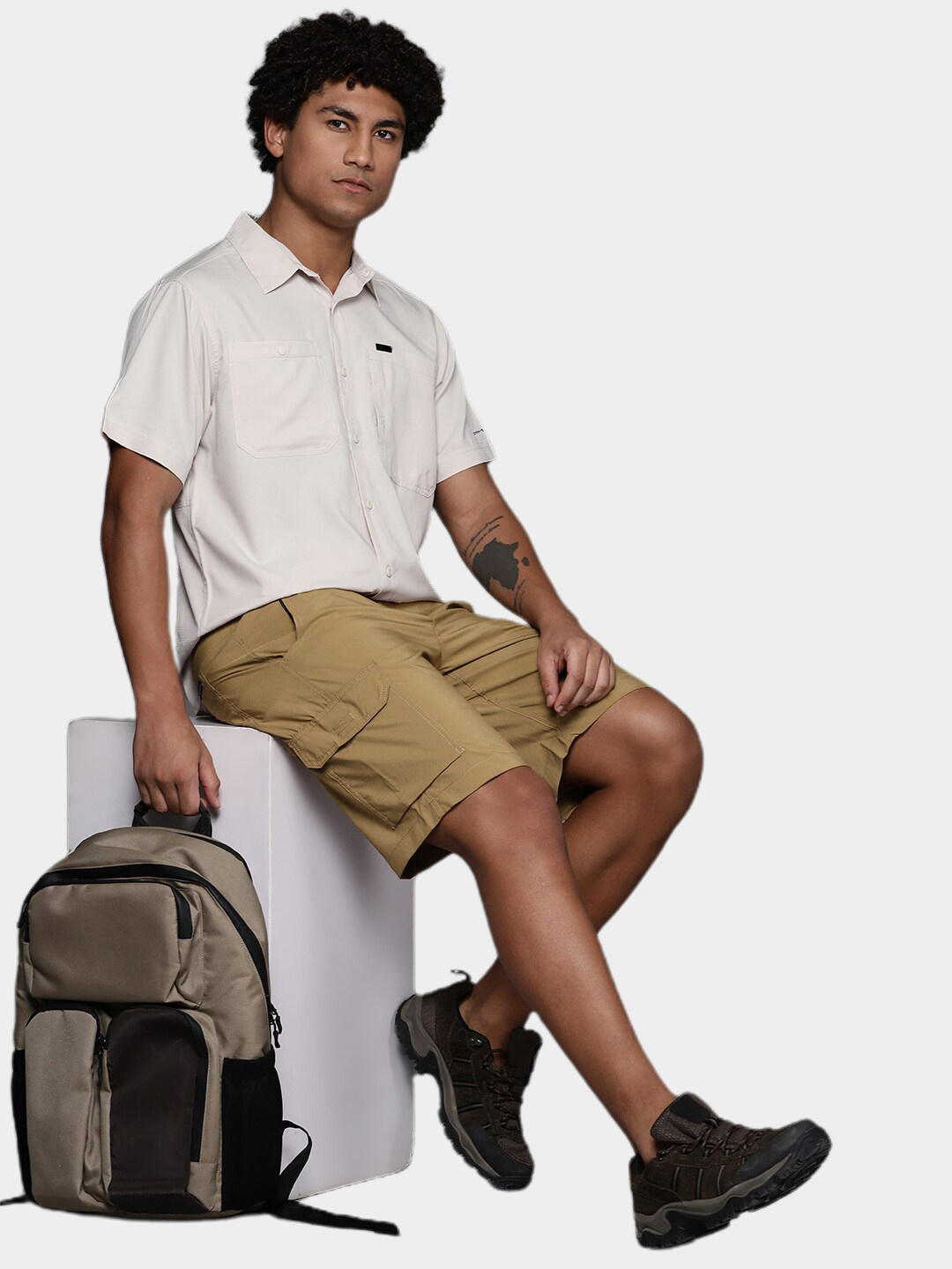 Columbia Men's Brown Silver Ridge Utility Cargo Shorts with Sun Protection