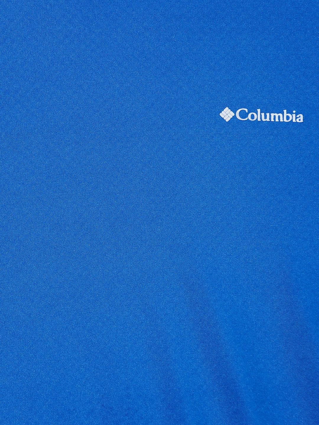Columbia Men’s Blue Zero Rules Short Sleeve Shirt with Sun Protection