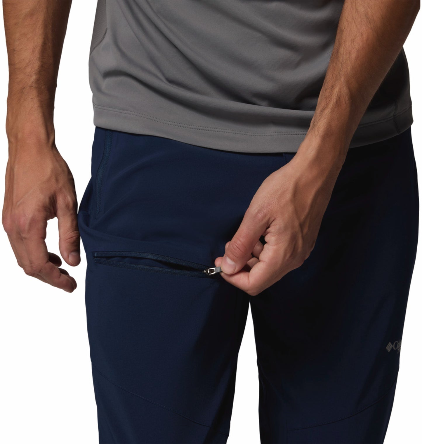 Columbia Men's Navy Blue Omni-Shade Titan Pass II Pant for Sun Protection