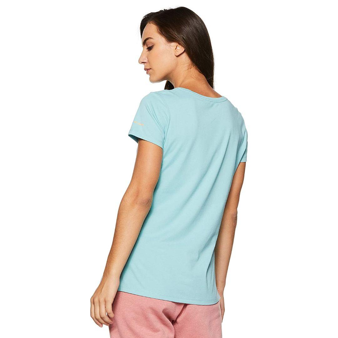 Columbia Women’s Green Camp Stamp Performance Scoop Neck Tee