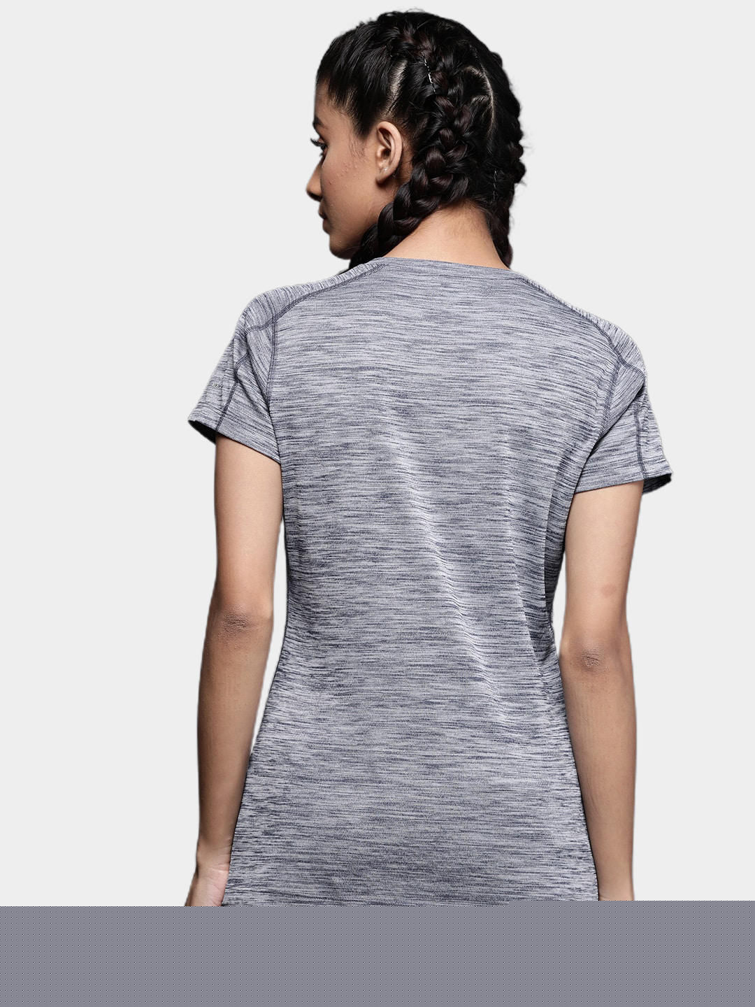A Women Wearing Columbia Women Blue Zero Rules Short Sleeve Shirt (Sun Protection)