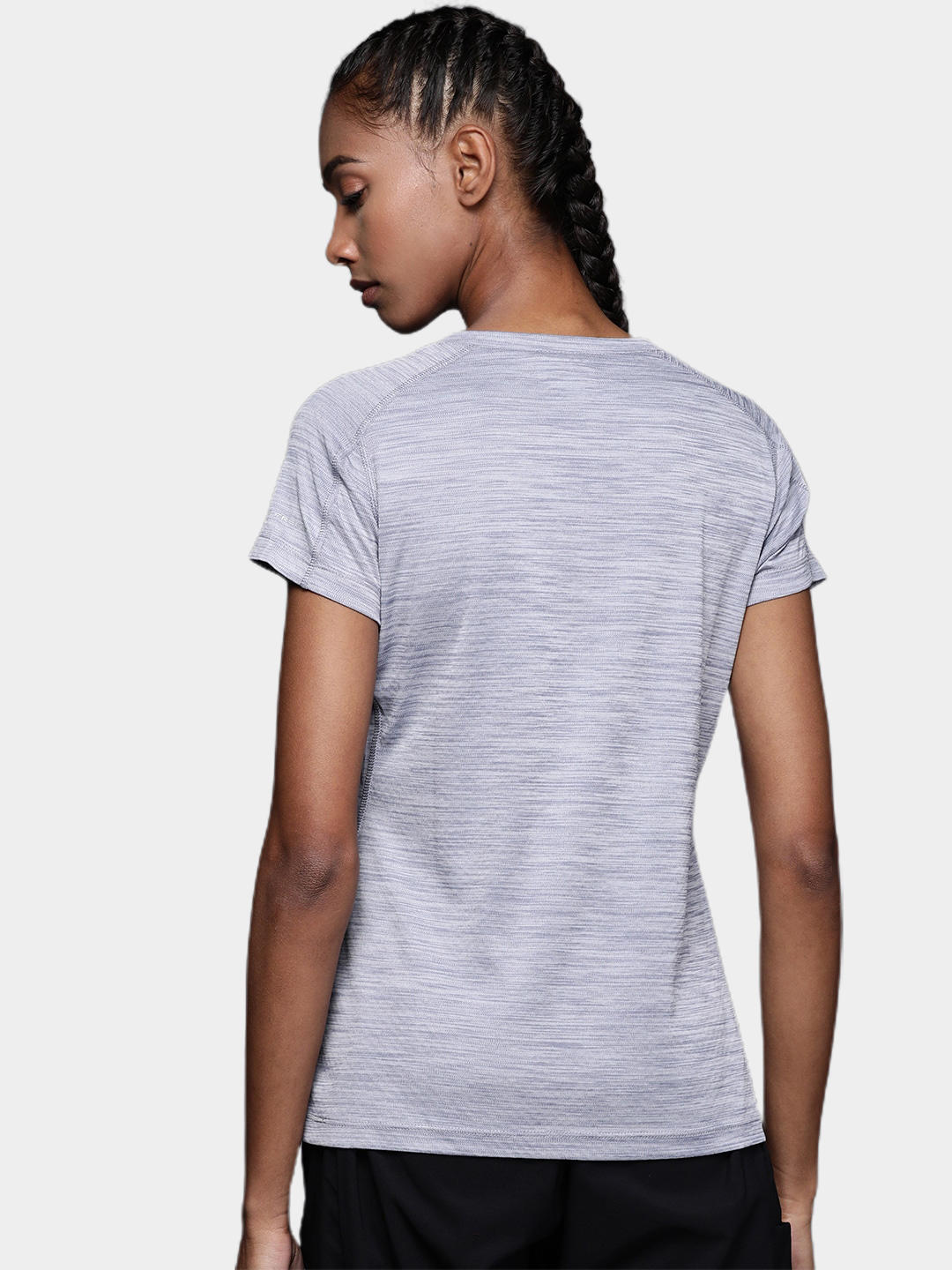 A Women Wearing Columbia Women Blue Zero Rules Short Sleeve Shirt (Sun Protection)
