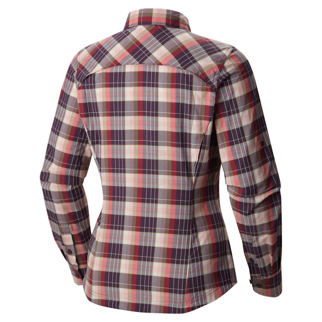 Columbia Women Blue Silver Ridge Plaid Long Sleeve Shirt (Sun Protection)