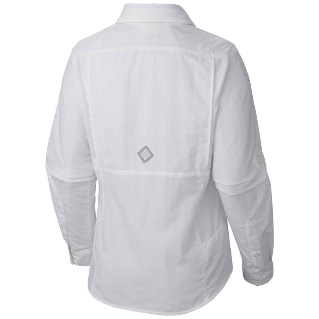 Columbia Women White Cascades Explorer Long Sleeve Shirt (Sun Protection)