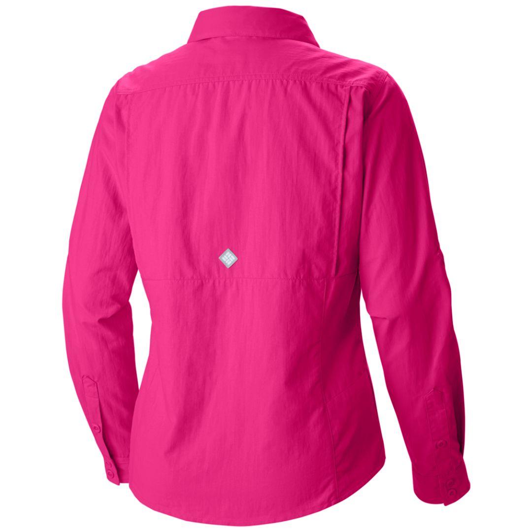 Columbia Women Red Cascades Explorer Long Sleeve Shirt (Sun Protection)