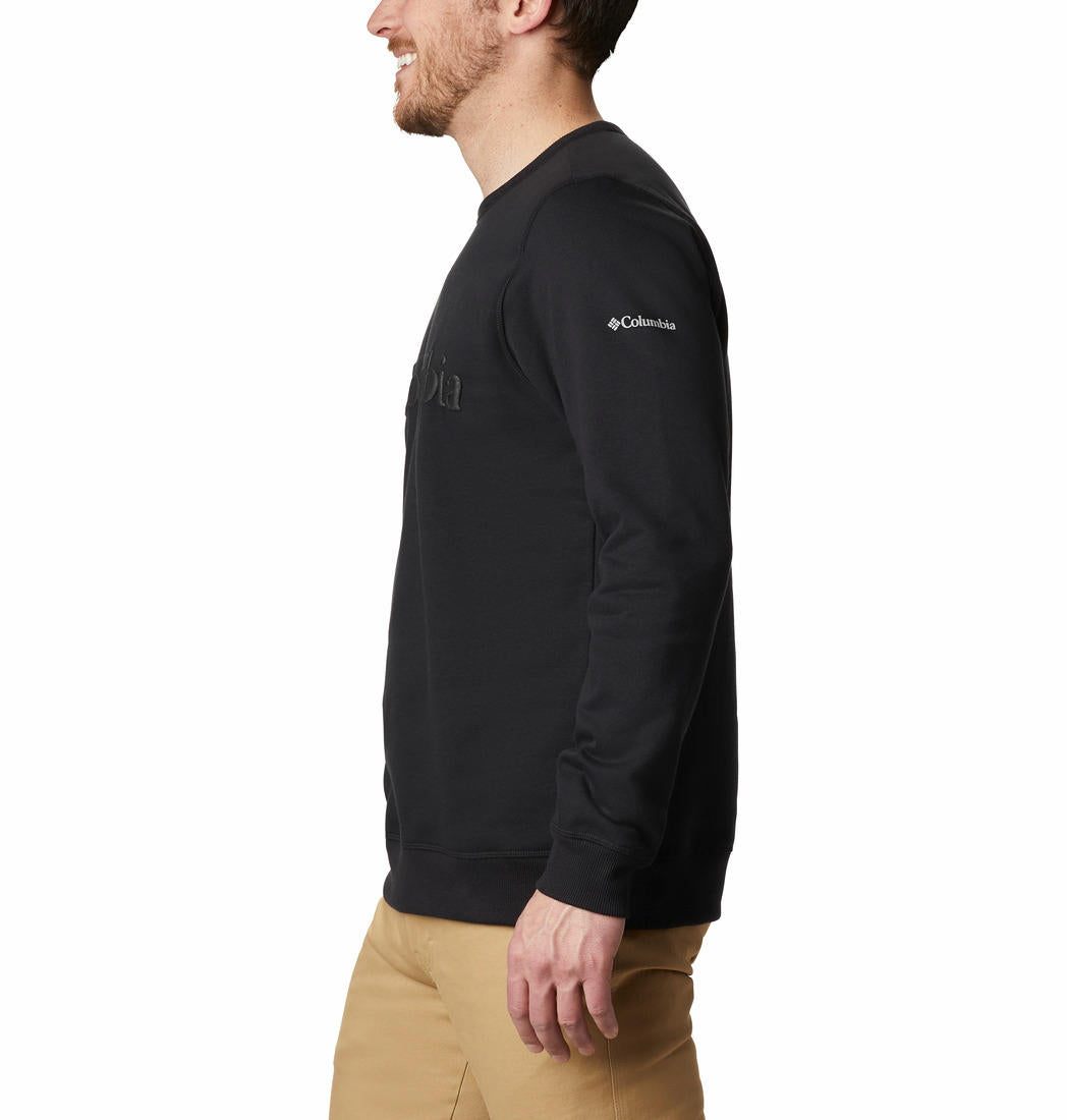 Columbia Men Black M Columbia Logo Fleece Crew (Sun Protection)