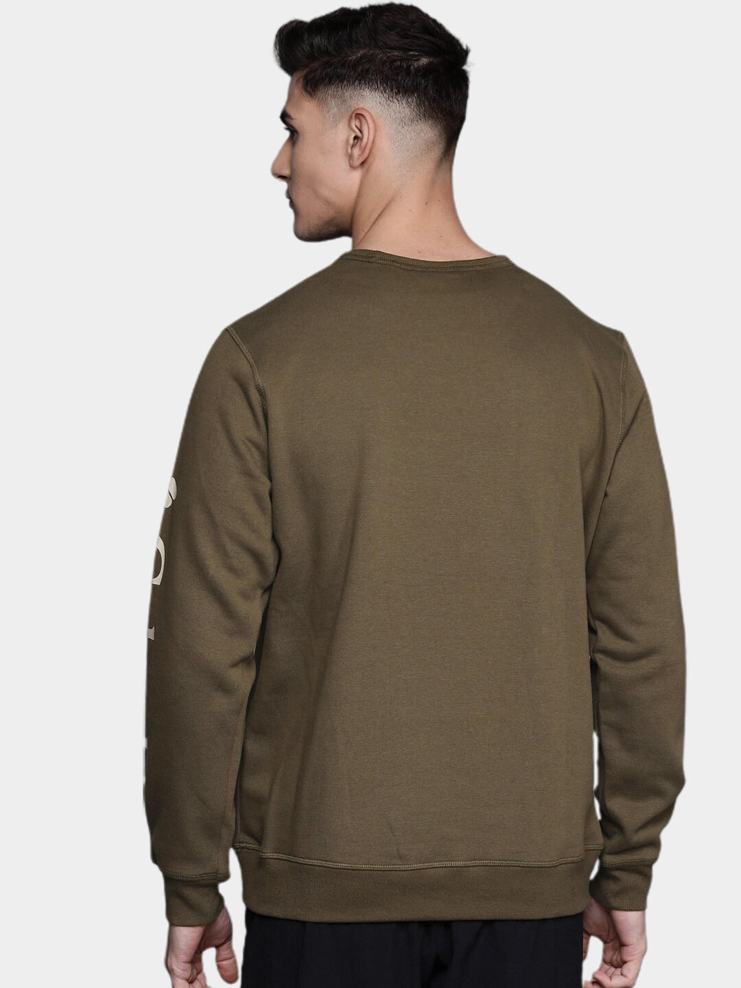 Columbia Men Olive M Columbia Logo Fleece Crew (Sun Protection)