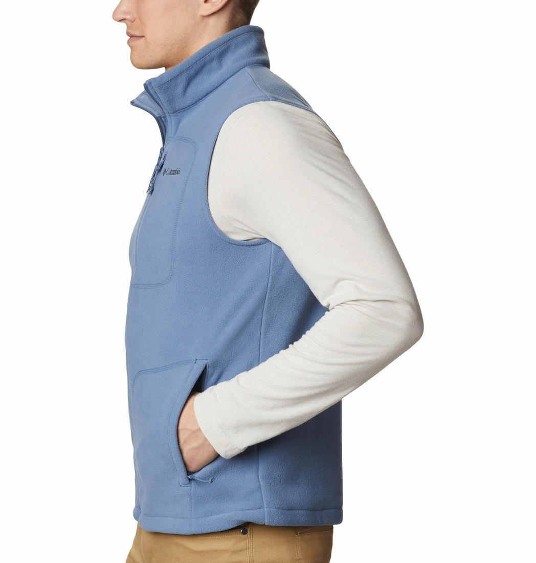 Columbia Men Blue Fast Trek Fleece Vest