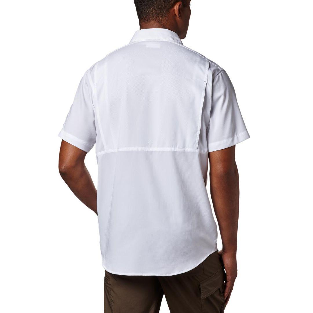 Columbia Men White Silver Ridge Lite Short Sleeve Shirt (Sun Protection)