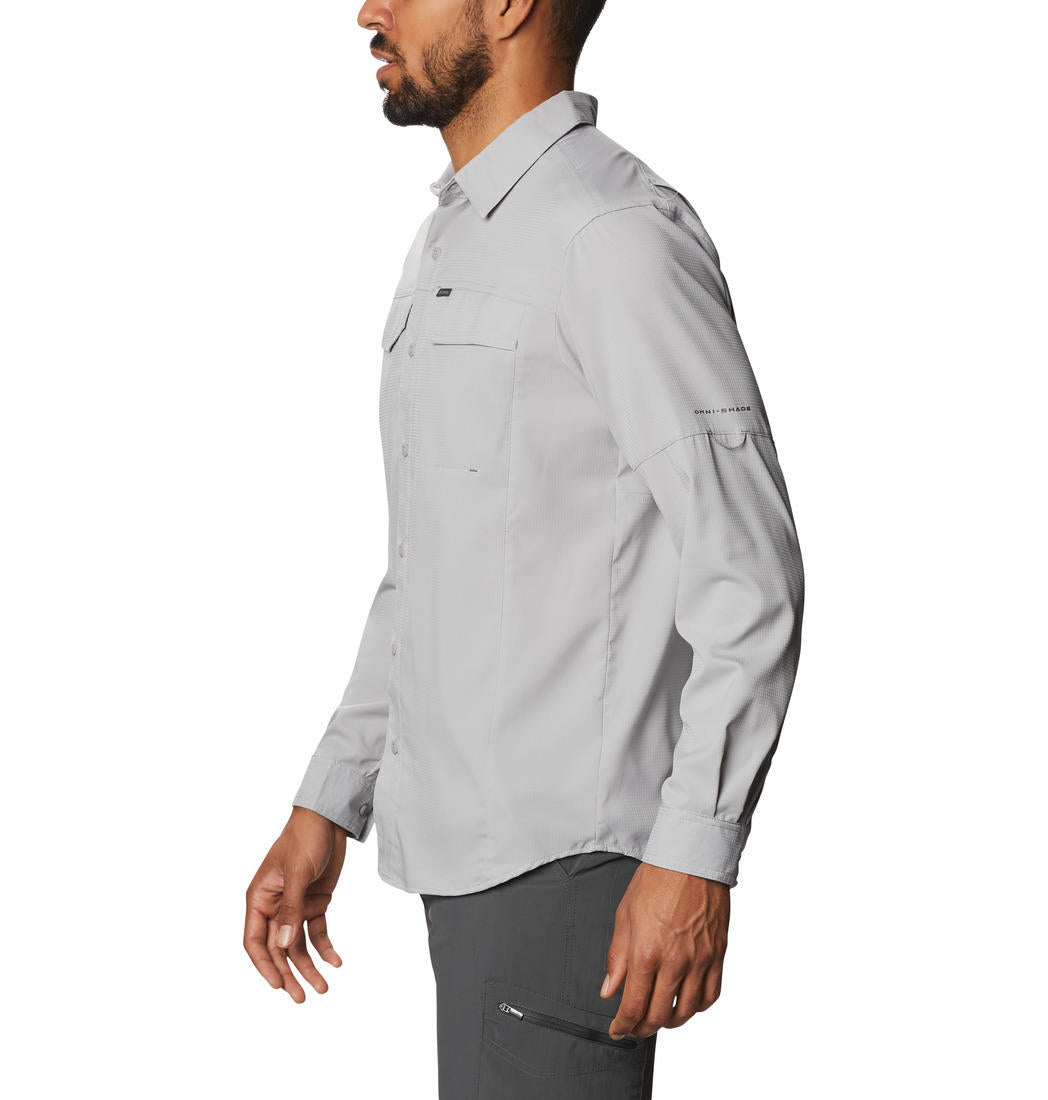 Columbia Men Grey Silver Ridge Lite Long Sleeve Shirt (Sun Protection)