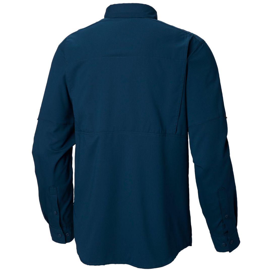 Columbia Men Blue Silver Ridge Lite Long Sleeve Shirt (Sun Protection)