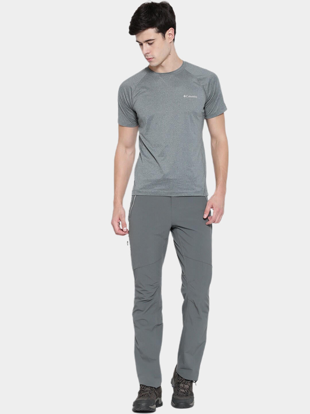 Columbia Men Grey Titan Peak Mens Pant (Sun Protection)