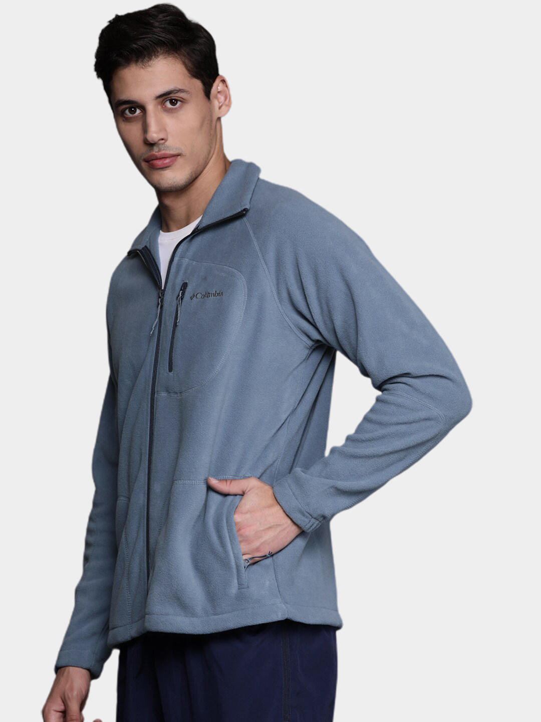 Columbia Men Blue Fast Trek II Fleece Jacket