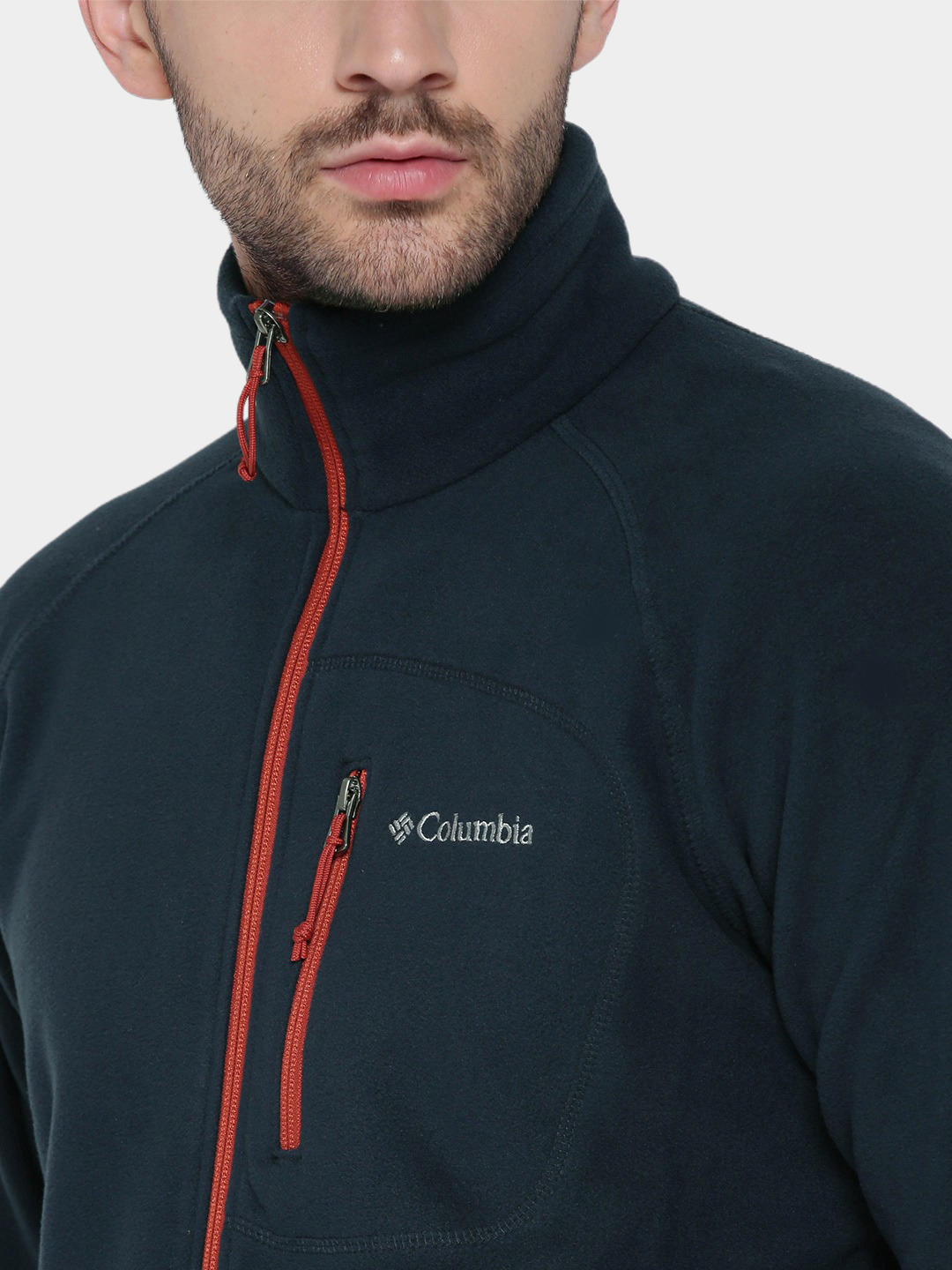 Columbia Men Blue Fast Trek II Full Zip Fleece