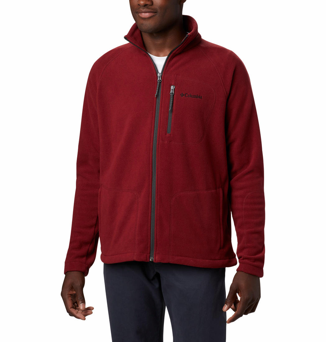Columbia Men Pink Fast Trek II Full Zip Fleece