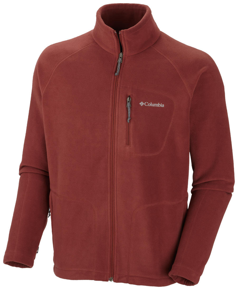 Columbia Men Red Fast Trek II Full Zip Fleece