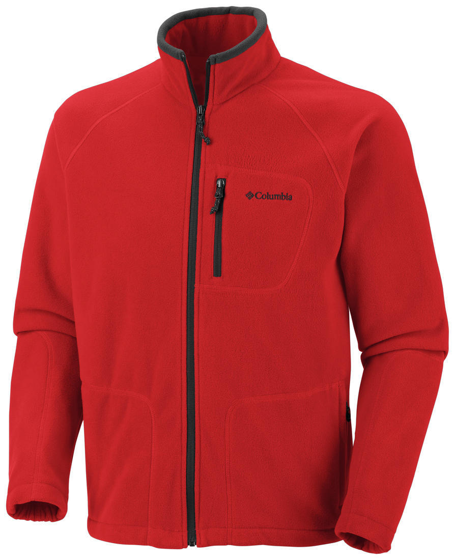 Columbia Men Red Fast Trek II Full Zip Fleece