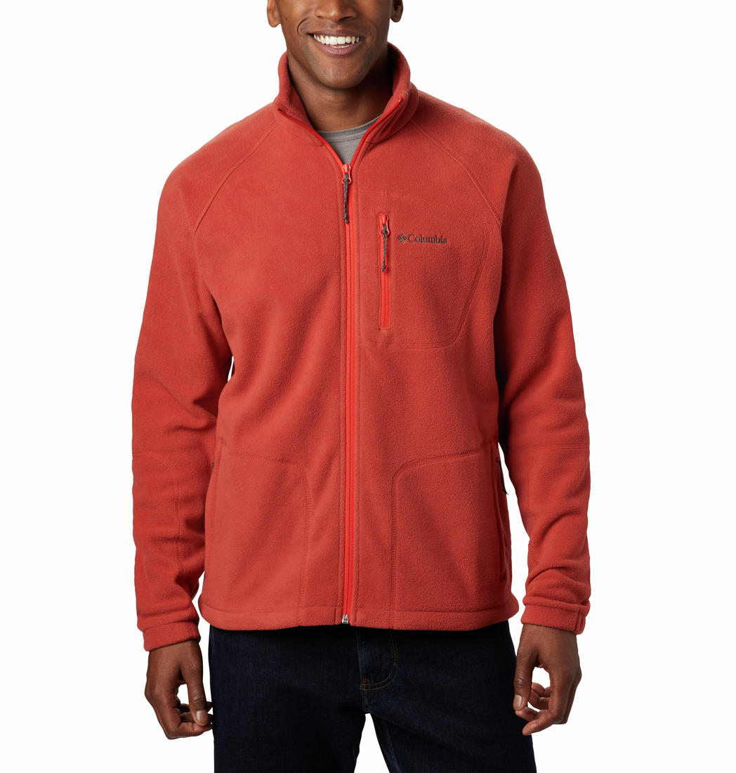 Columbia Men Orange Fast Trek II Full Zip Fleece