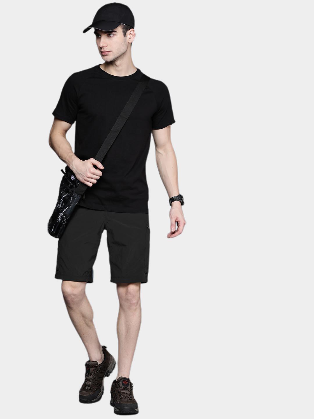 Columbia Men Black Omni-Wick Silver Ridge Cargo Shorts Performance