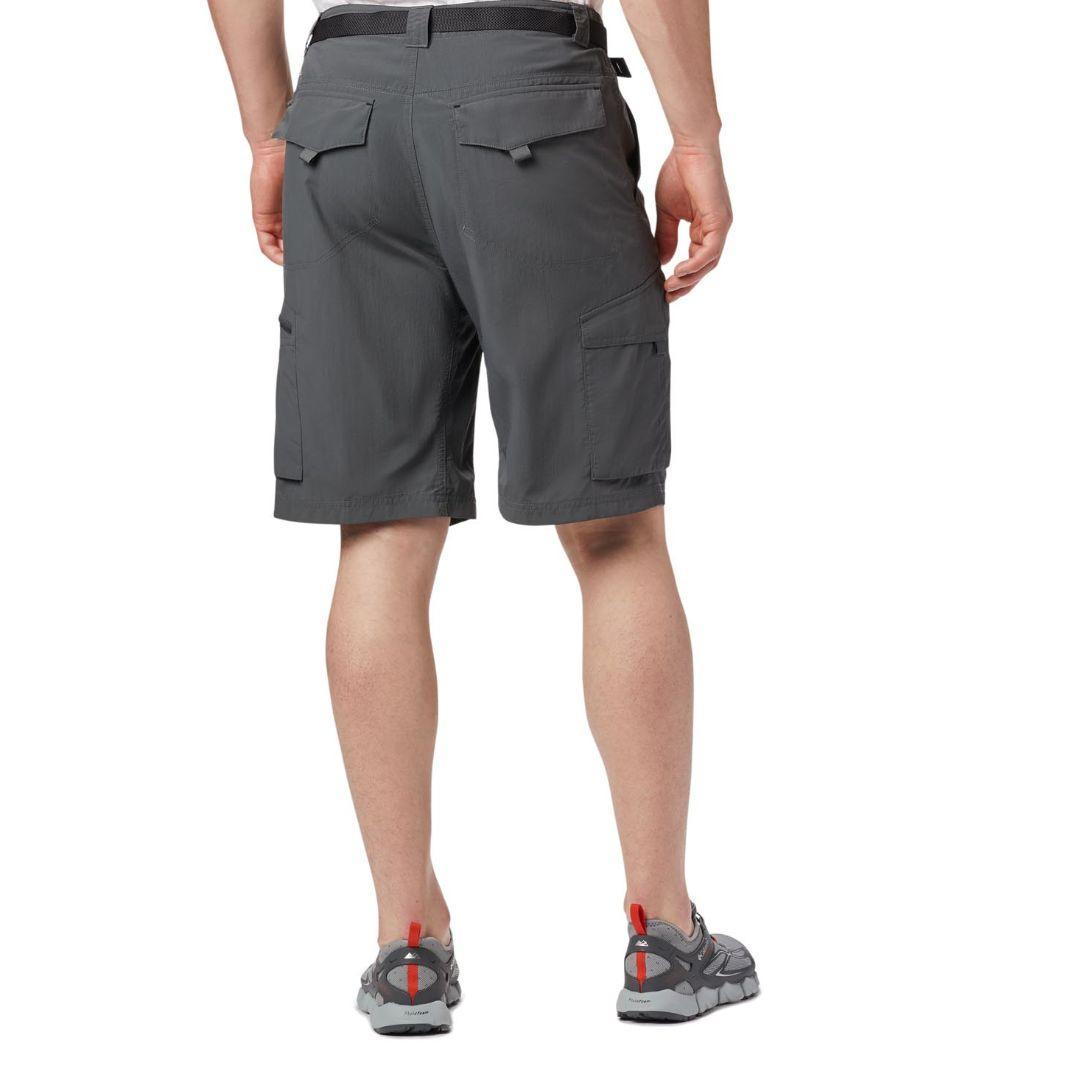 Columbia Men Grey Silver Ridge Cargo Shorts Featuring Sun Protection