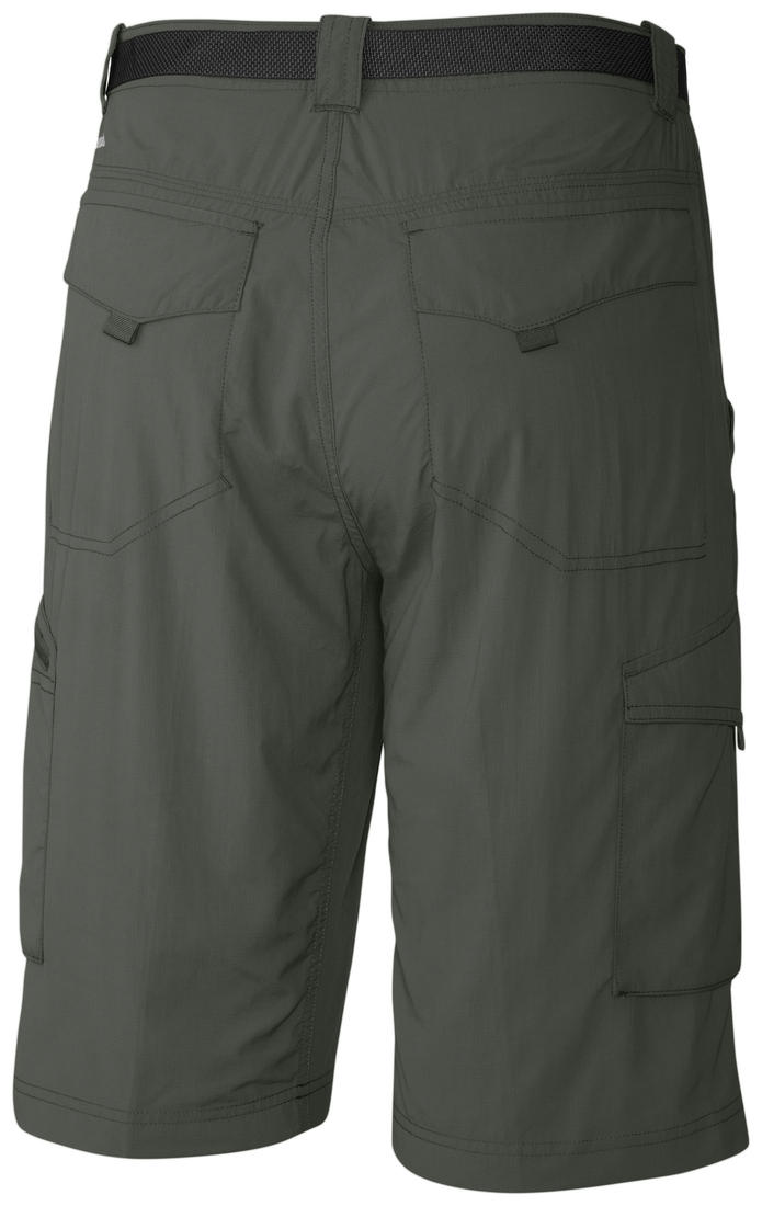 Columbia Men Green Silver Ridge Cargo Shorts with Sun Protection