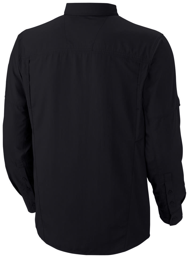 Columbia Men Black Silver Ridge Long Sleeve Shirt (Sun Protection)