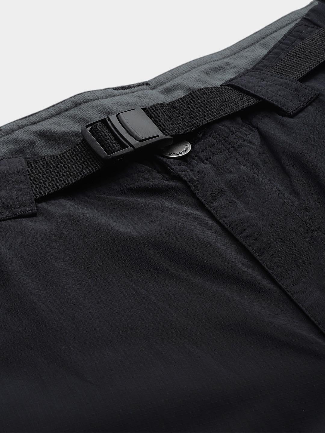 Columbia Men Black Omni-Wick Silver Ridge Convertible Pants with Sun Protection